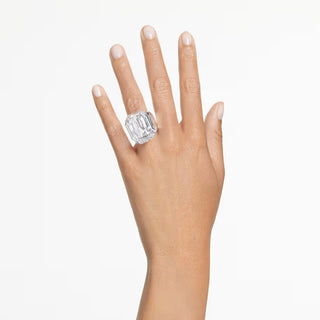 Swarovski - Lucent cocktail ring, Octagon cut, White - 5666588