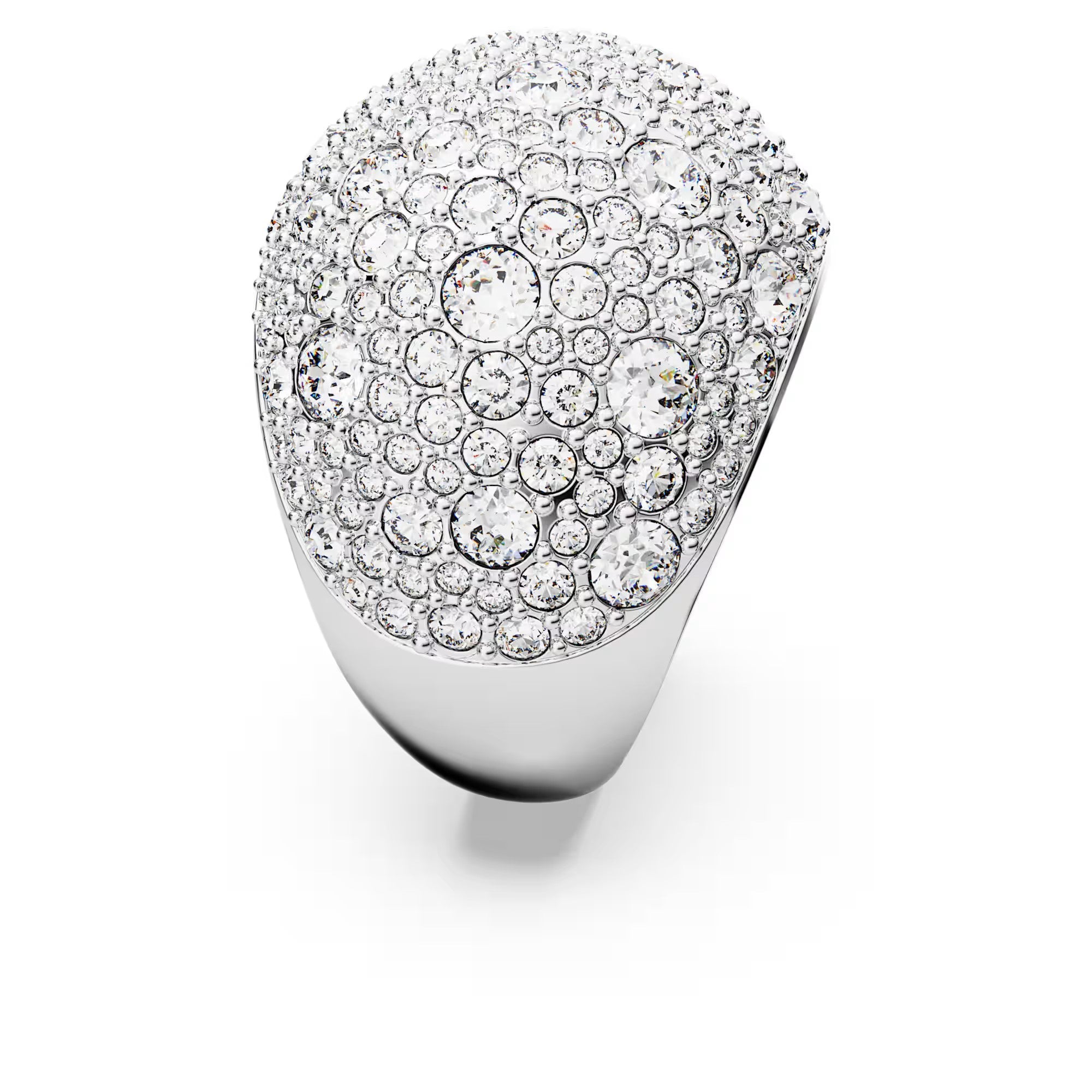 Swarovski Luna cocktail ring, Moon, White, Rhodium plated 5677133
