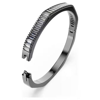 Swarovski - Matrix bangle, Baguette cut, Blue, Ruthenium plated 5720366