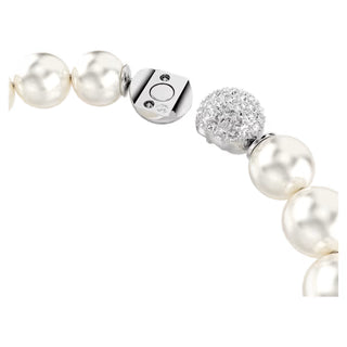Swarovski Matrix bracelet Crystal pearl, White, Rhodium plated 5747747