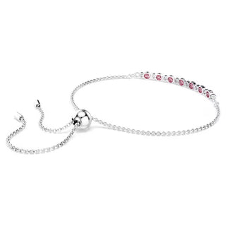 Swarovski Matrix bracelet, Round cut, Pink, Rhodium plated 5763042