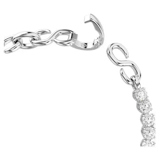 Swarovski Matrix bracelet, Round cut, White, Rhodium plated 5753926
