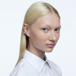 Pendientes Swarovski Millenia Clip, talla cuadrada, blanco, baño de rodio - 5654557 