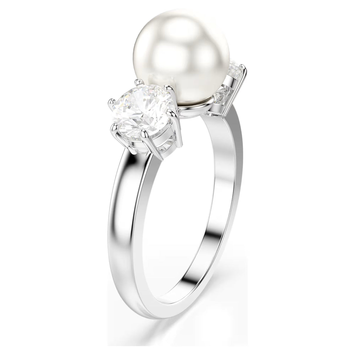 指輪・リング SWAROVSKI Matrix rhodium crystal pearl ring58 5689628 Swarovski - Matrix ring, Crystal pearl, Round cut, White