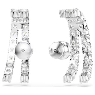 Swarovski - Matrix ear cuffs, Round cut, White, Rhodium plated 5705835