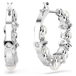 Swarovski Matrix Pearl Hoop Earrings - 5709256/5720885 (SS)
