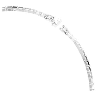 Swarovski Matrix necklace, Baguette cut, White, Rhodium plated 5727111