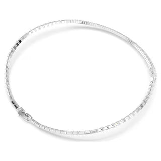 Swarovski Matrix necklace, Baguette cut, White, Rhodium plated 5727111