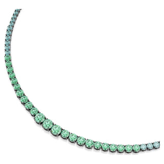 Swarovski Matrix necklace, Gradient of round cuts, Multicolored, Ruthenium plated 5751192