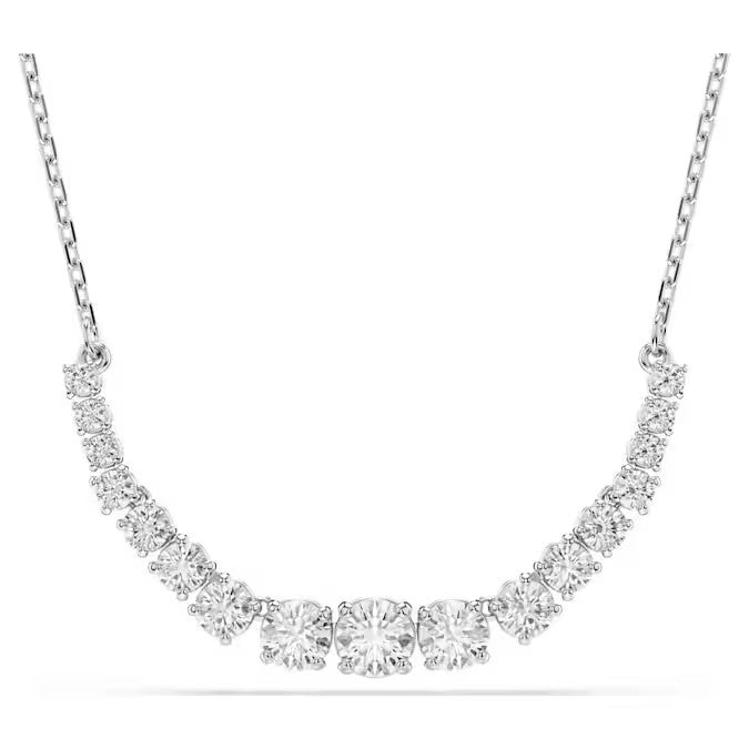 Swarovski - Matrix necklace, Gradient of round cuts, White, Rhodium plated 5705396