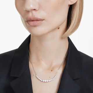 Swarovski - Matrix necklace, Gradient of round cuts, White, Rhodium plated 5705396
