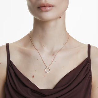 Swarovski - Matrix pendant, Crystal pearl, Round cut, White, Rose gold-tone plated - 5692265