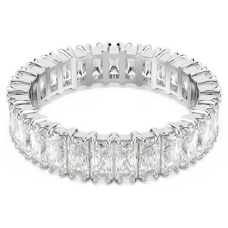Swarovski - Matrix ring, Baguette cut, White, Silver-tone finish 5714332