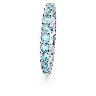 Anillo Swarovski Matrix, Talla redonda, Azul, Baño de rodio - 5658671