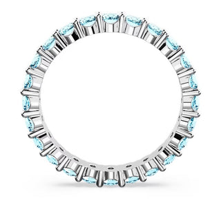Anillo Swarovski Matrix, Talla redonda, Azul, Baño de rodio - 5658671
