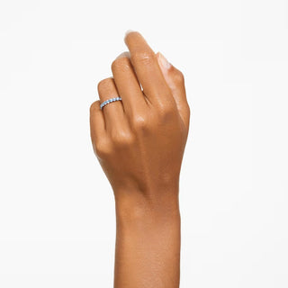 Anillo Swarovski Matrix, Talla redonda, Azul, Baño de rodio - 5658671