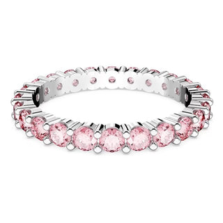 Anillo Swarovski Matrix, Talla redonda, Rosa, Baño de rodio - 5658853