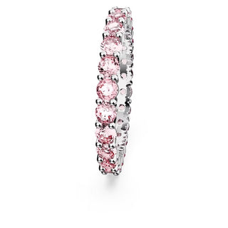 Anillo Swarovski Matrix, Talla redonda, Rosa, Baño de rodio - 5658853