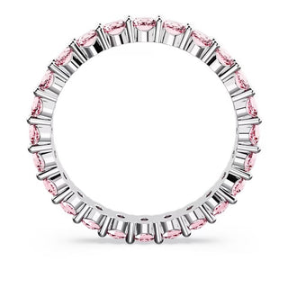 Anillo Swarovski Matrix, Talla redonda, Rosa, Baño de rodio - 5658853