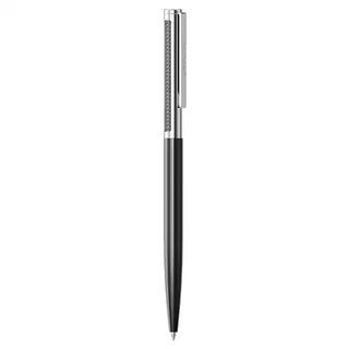 Swarovski Matrix Tennis ballpoint pen, Black lacquered, Chrome plated 5760146