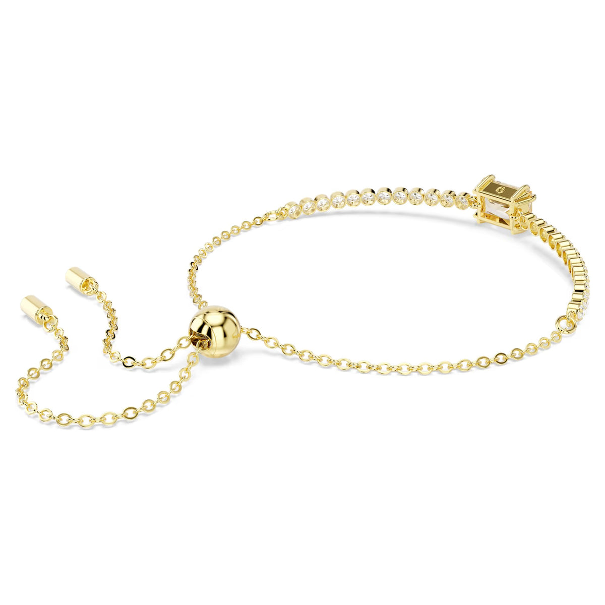 Swarovski Matrix Tennis bracelet, Mixed cuts, Caramel, Gold-tone plated 5730699