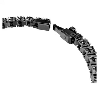 Swarovski Matrix Tennis bracelet, Round cut, Black, Ruthenium plated 5696031