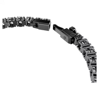 Swarovski - Matrix Tennis bracelet, Round cut, Gray, Ruthenium plated 5693928
