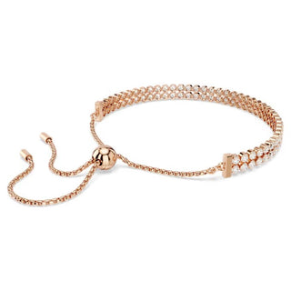 Swarovski - Matrix Tennis bracelet, Round cut, White, Rose gold-tone plated 5677823