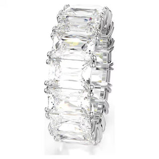 Swarovski - Matrix Vittore ring, Baguette cut, White, Rhodium plated - 5709276