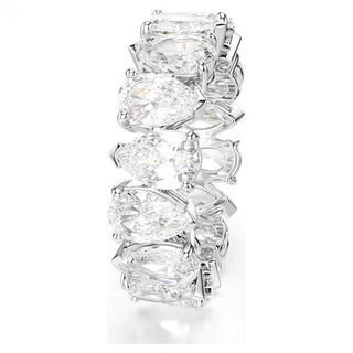 Matrix Vittore ring, Pear cut, White, Silver-tone finish 5689468