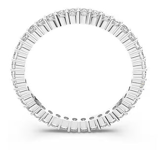 Anillo Swarovski Vittore, Talla redonda, Blanco, Baño de rodio - 5655705