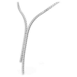 Swarovski - Matrix Y necklace, Round cut, White, Rhodium plated 5707988