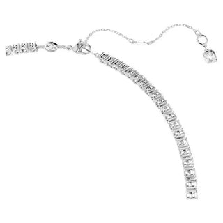 Swarovski - Matrix Y necklace, Round cut, White, Rhodium plated 5707988