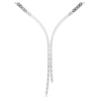 Swarovski - Matrix Y necklace, Round cut, White, Rhodium plated 5707988