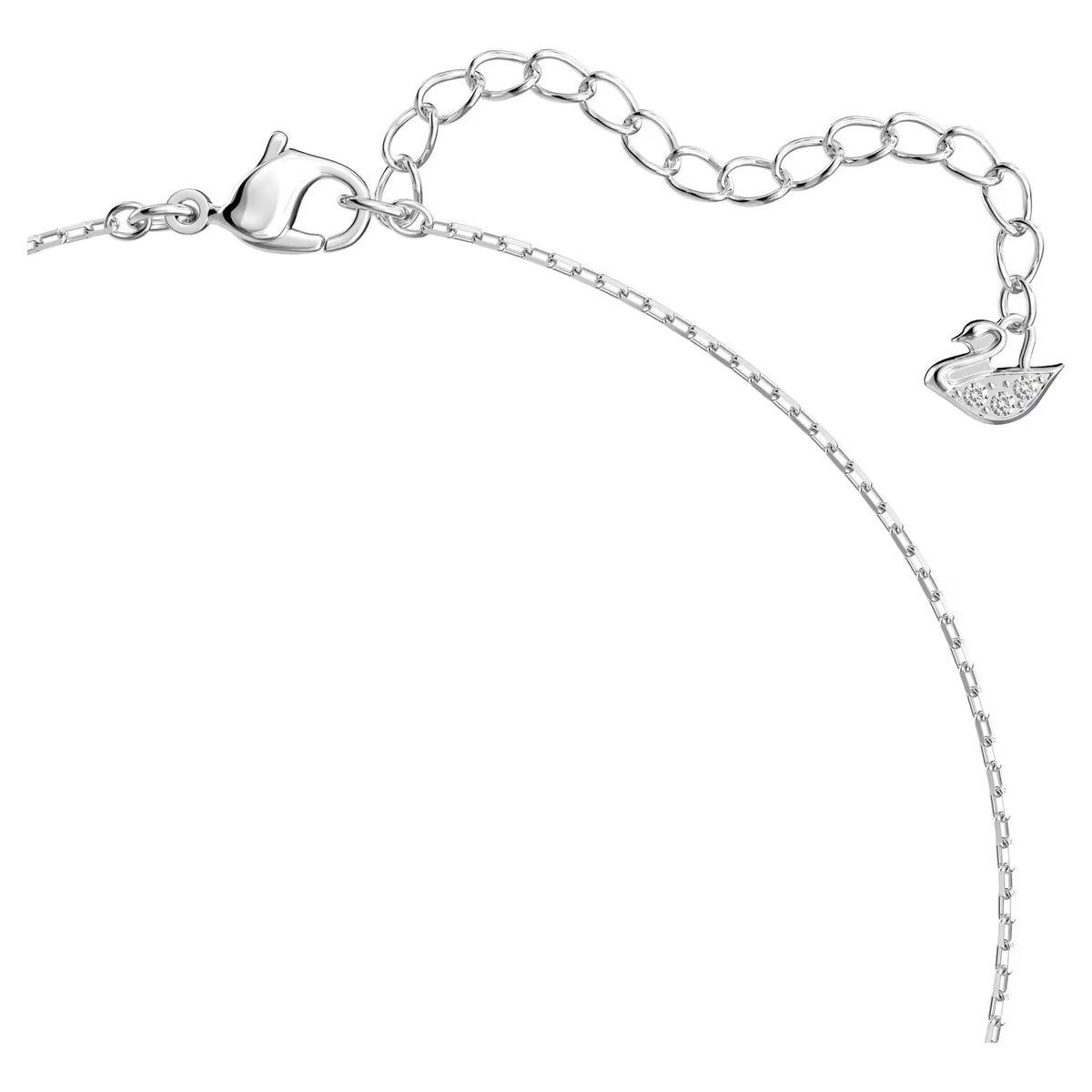 Swarovski Mesmera Attract necklace Heart, White, Rhodium plated - 5517117