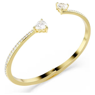 Swarovski Mesmera Attract bangle, Heart, White, Gold-tone plated 5733474