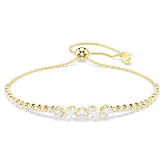 Swarovski Mesmera bracelet, Mixed cuts, White, 18K gold finish 5747939