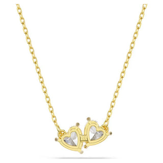 Swarovski Mesmera Attract necklace, Heart, White, Gold-tone plated 5733475
