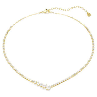 Swarovski Mesmera necklace, Mixed cuts, White, 18K gold finish 5747931