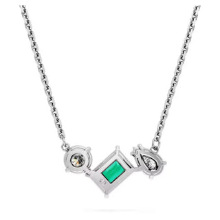 Swarovski Mesmera pendant, Mixed cuts, Green, Rhodium plated - 5668278