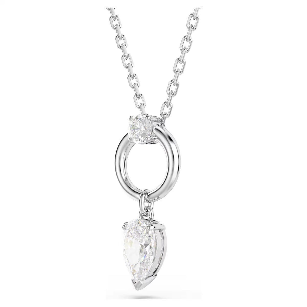 Swarovski Mesmera pendant, Pear cut, White, Rhodium plated 5723146