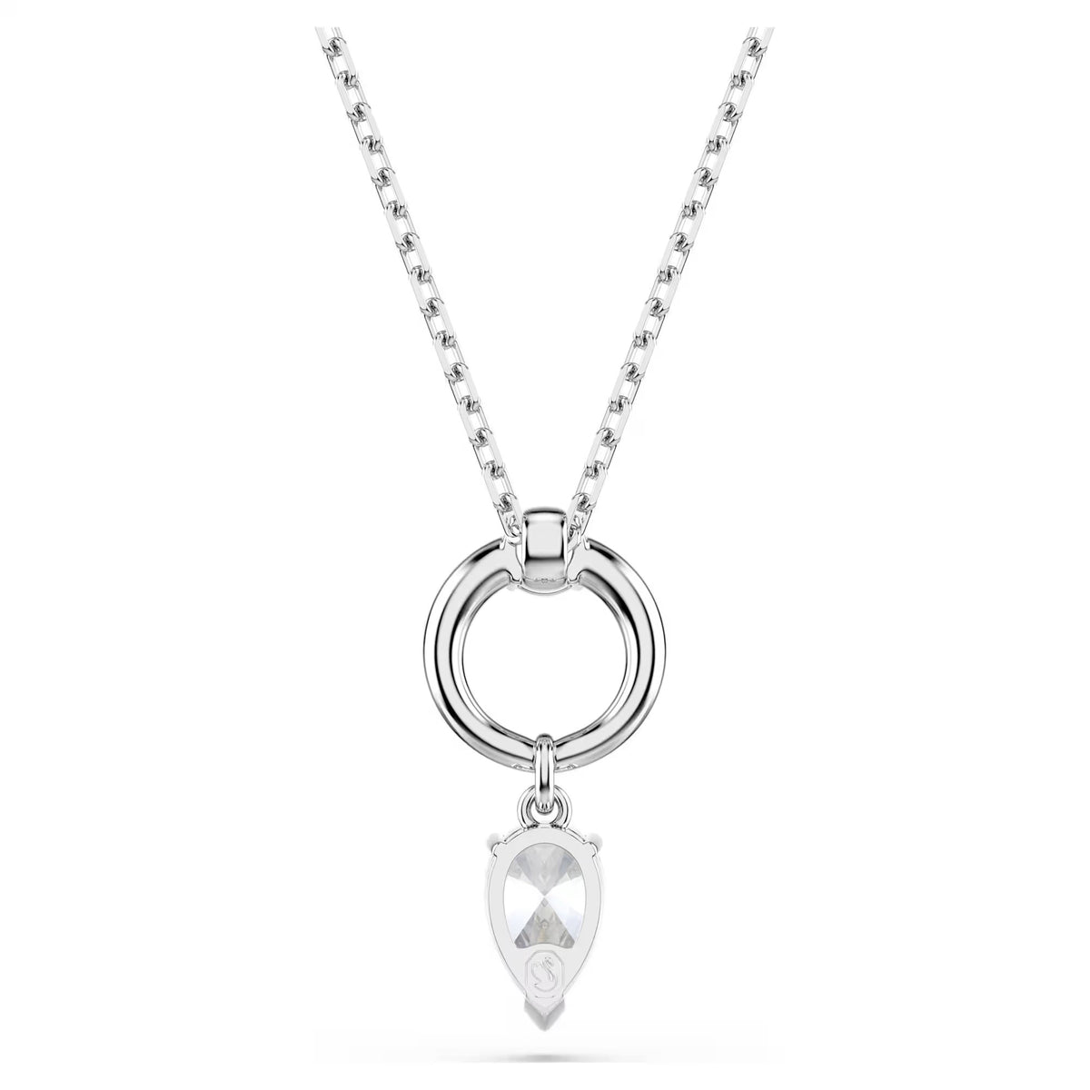Swarovski Mesmera pendant, Pear cut, White, Rhodium plated 5723146