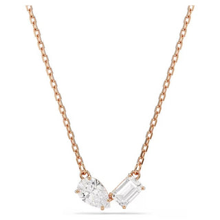 Swarovski Mesmera set, Pear cut, Octagon cut, White, Rose gold-tone plated 5734246