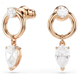 Swarovski Mesmera set, Pear cut, Round cut, White, Rose gold-tone plated 5733808
