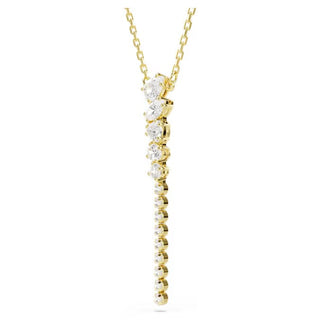 Swarovski Mesmera Y necklace, Mixed cuts, White, 18K gold finish 5747997