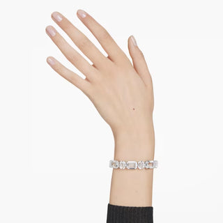 Swarovski - Millenia Tennis bracelet, Octagon cut, White, Rhodium plated 5705770