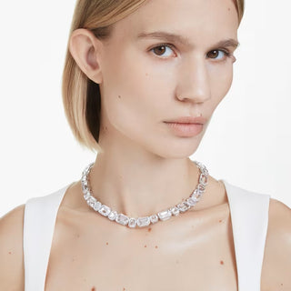Swarovski - Millenia Tennis necklace, Octagon cut, White, Rhodium plated 5705757