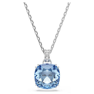 Swarovski Millenia pendant, Cushion cut, Blue, Rhodium plated 5760057