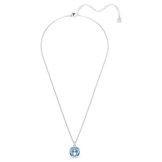 Swarovski Millenia pendant, Cushion cut, Blue, Rhodium plated 5760057