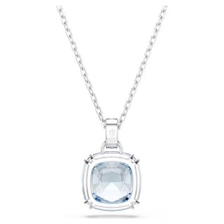 Swarovski Millenia pendant, Cushion cut, Blue, Rhodium plated 5760057